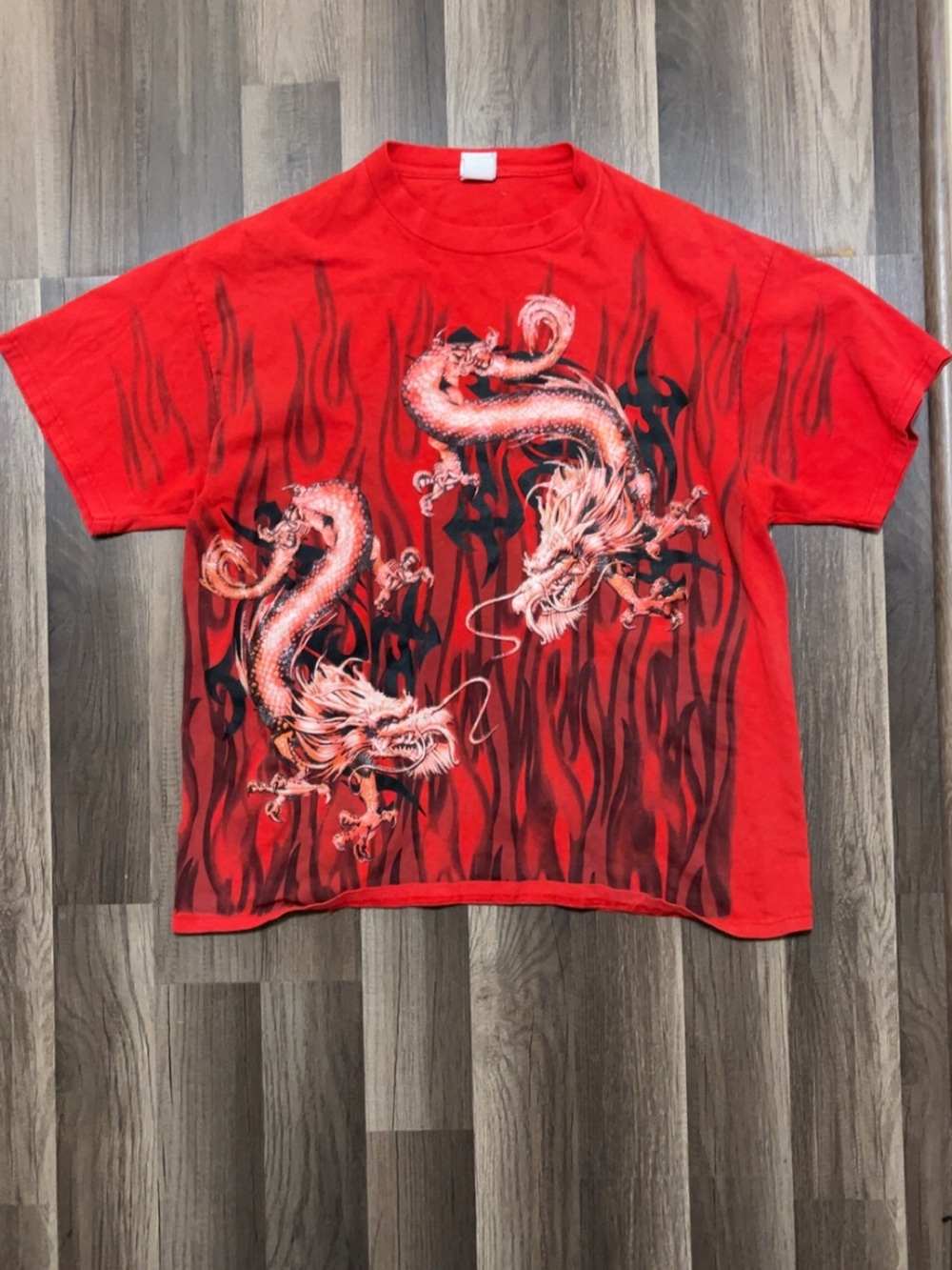 Vintage Y2K Clothing For Cool People FREEZE Dragon Breath Mens Red  Large Shirt